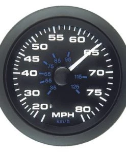 Sierra 62723P Black Premier Pro Speedometer Kit 3in 80mph